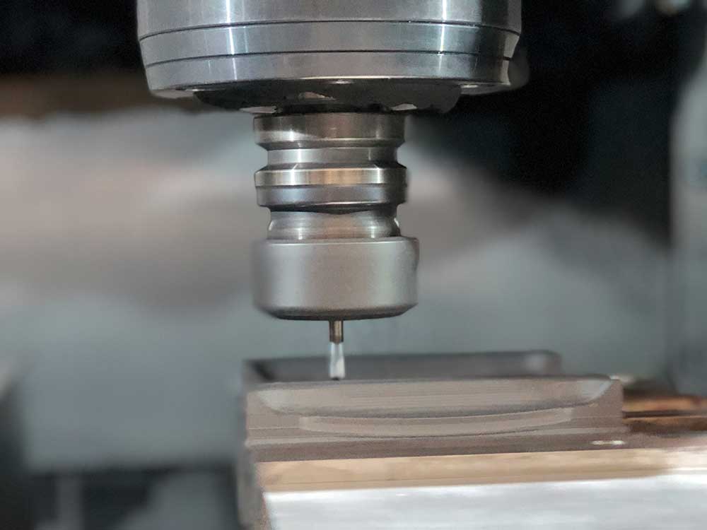 Close-up of CNC Milling Service at Saturn Industries in Hudson NY